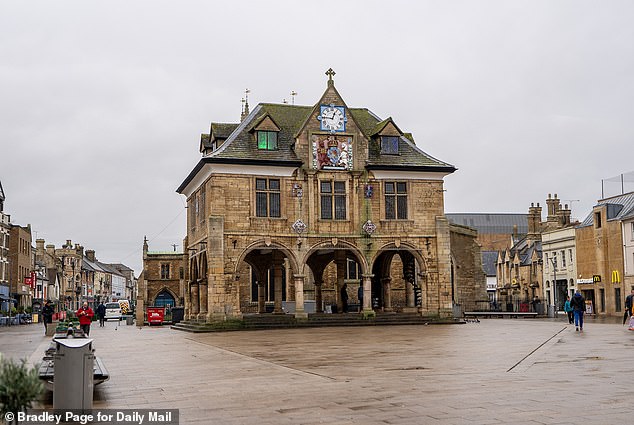 The Cathedral Square in Peterborough's historic city centre