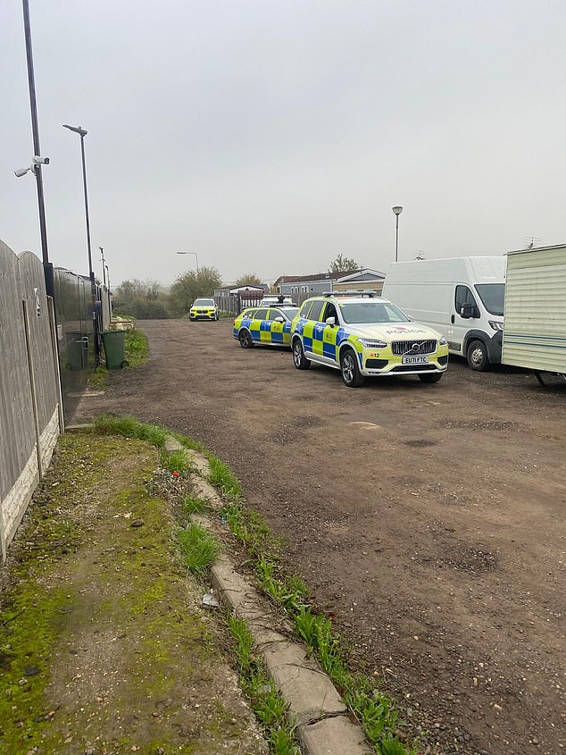A source said of the raid: ¿There was a full-blown troop of armed police in helmets searching everywhere and police vehicles all over the place.'