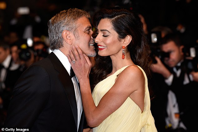 In 2014, Hollywood's most eligible bachelor George Clooney officially removed himself from the dating pool at the age of 53 when he tied the knot with human rights barrister Amal Alamuddin, who was then 36 (pictured in 2016)