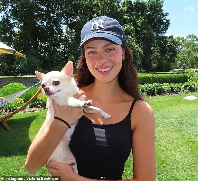 Nicola's casual attire also nodded to Victoria's trademark cap and vest look