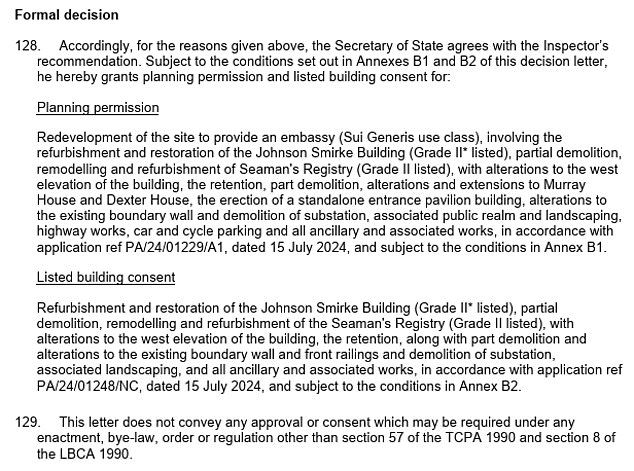 The government has signed off the plans for the London site, in the face of furious opposition from many MPs
