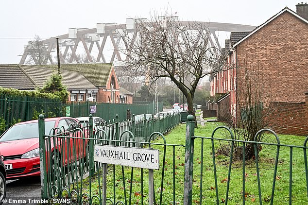 Residents have described how the structure blocks sunlight from entering their homes and dubbed it a 'metal Godzilla'