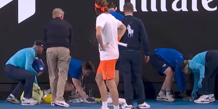 Australian Open clash delayed after ballkid vomits on the court as TNT Sports cut away from the action