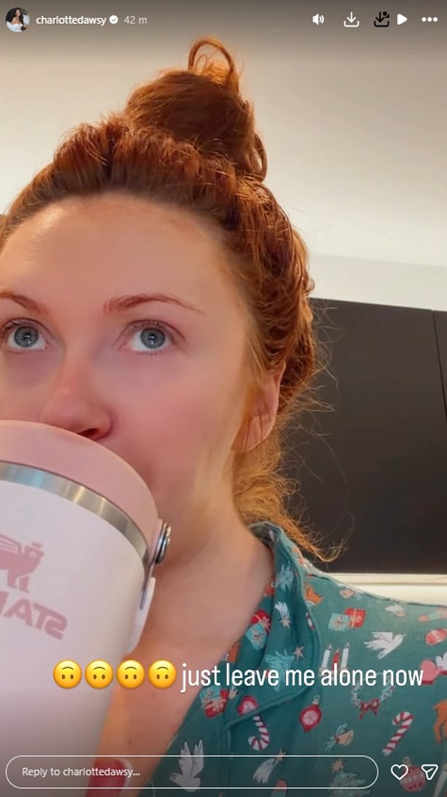 But on Tuesday morning, Charlotte was forced to share a video defending the 'joke' as she claimed abuse had been hurled at her for it