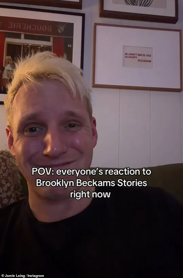 Meanwhile Jamie Laing shared a clip of himself grimacing with the song 'Good Day' by Greg Street