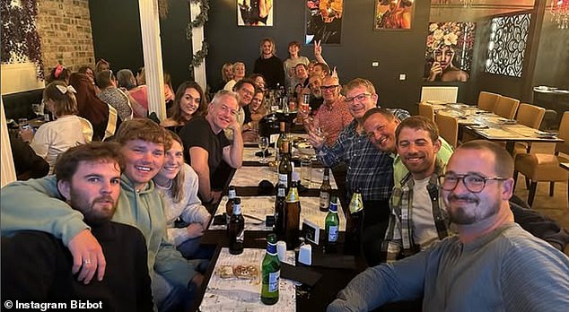 Mathieu previously shared this picture of his Bizbot team on Instagram (pictured fourth from left)