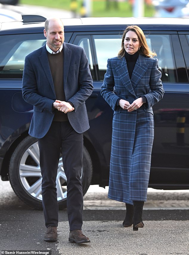 The Prince and Princess of Wales arrive at the National Curling Academy in Stirling today