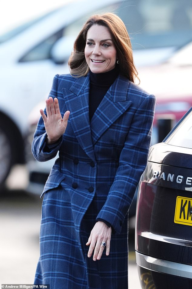 The Princess of Wales, known as the Duchess of Rothesay when in Scotland, in Stirling today