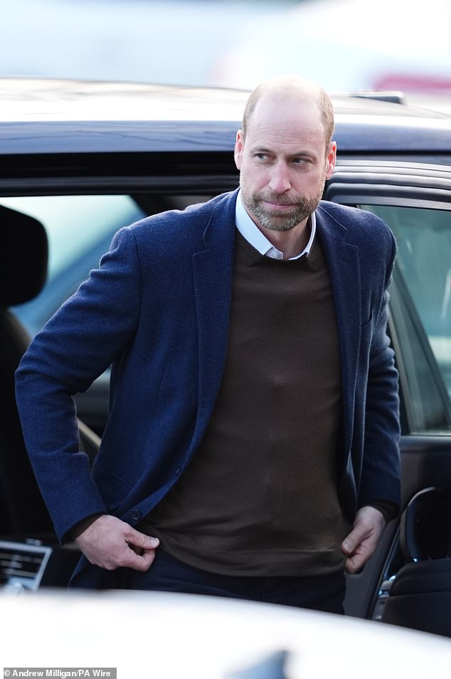 The Prince of Wales arrives to visit the National Curling Academy in Stirling this afternoon