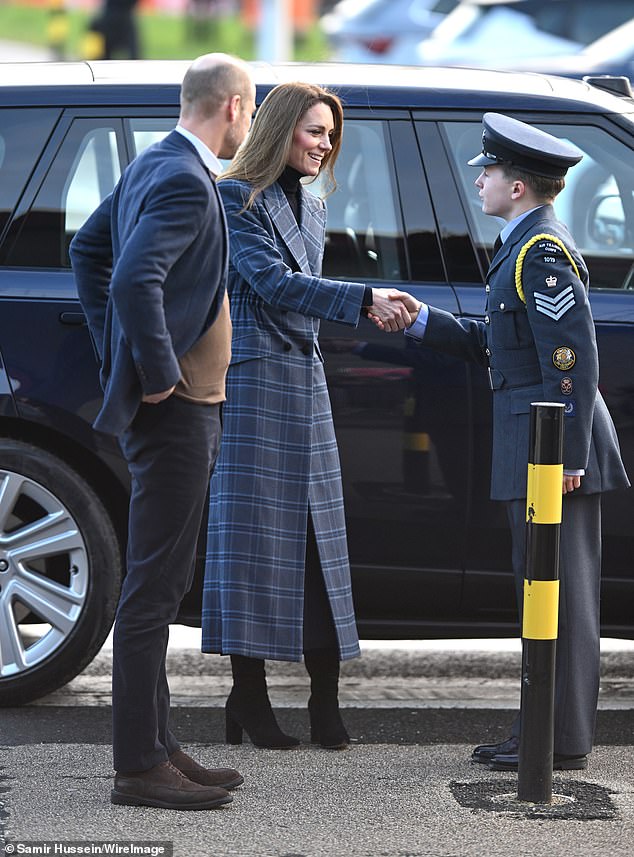 The Prince and Princess of Wales arrive at the National Curling Academy in Stirling today