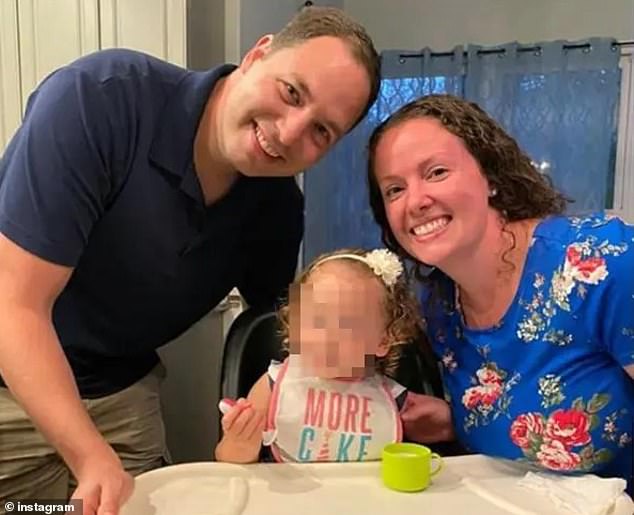 Banfield, 40, is accused of stabbing his wife, Christine Banfield, 37, to death on February 24, 2023, as part of a twisted plot to be with his young mistress. The couple is seen with their young daughter