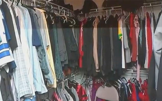 Fairfax County Sgt. Kenner Fortner told the court that he saw 'red, lingerie-style clothing items' and a yellow t-shirt with green trim, which had previously hung in the au pair's closet, were moved to the master bedroom (pictured)