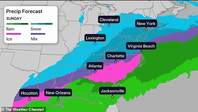 While heavy snow is possible in the East, precipitation may gradually diminish by Sunday night. Current forecasts remain unclear for the progression of the storm