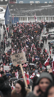Thousands of Greenlanders march in protest of Trump’s acquisition plan
