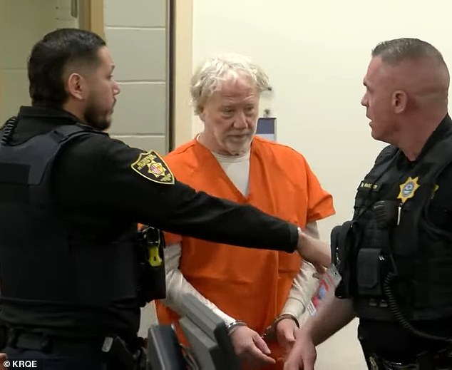 On the flipside, Busfield arrived a few minutes later, handcuffed and disheveled