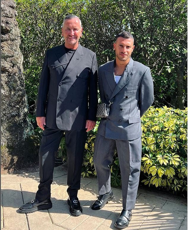 Agapiou (right) is the partner of British DJ Fat Tony who was asked to perform at the reception. In an Instagram comment they wrote: 'I was there and she did, he's telling the truth'