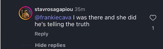 Wedding guest Stavros has now spoken out, insisting that they witnessed Victoria's 'inappropriate' dancing