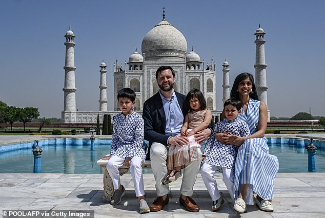 The couple met at Yale Law School, married in 2014 and share two sons, Ewan, 8, and Vivek, 5, and a daughter, four-year-old Mirabel