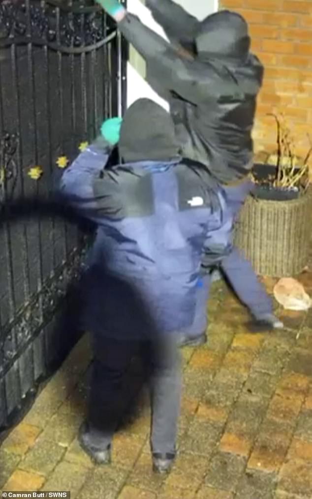 They then mounted the animal carcass onto a spike at the top of the gates