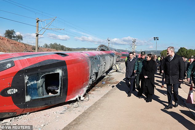 The royal couple visited the scene of the crash, which has so far claimed the lives of 42 people