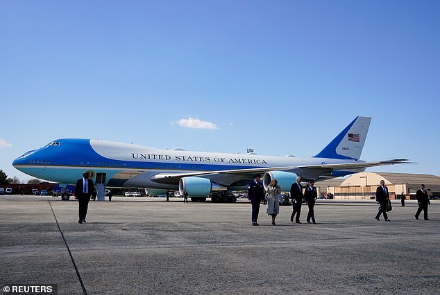 The current Air Force One Boeing 747 airplane