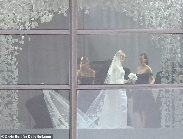 Nicola's couture Valentino dress. Brooklyn claimed his mother had pulled out of making a dress for her at the 'eleventh hour'