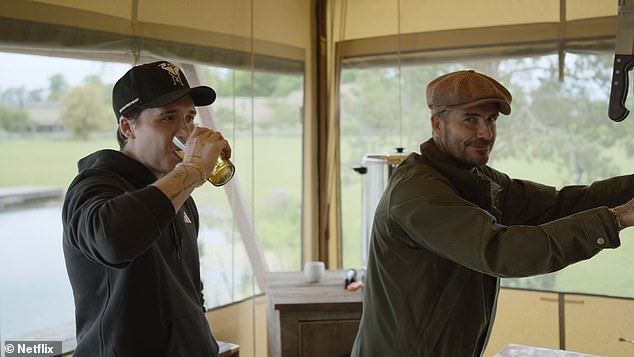 The episode David's teary confession was in included a scene where he was seen cooking with Brooklyn (Pictured)