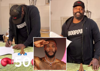 Derek Chisora mysteriously signs contract as he claims 50th fight is sealed amid rumours he'll face Deontay Wilder