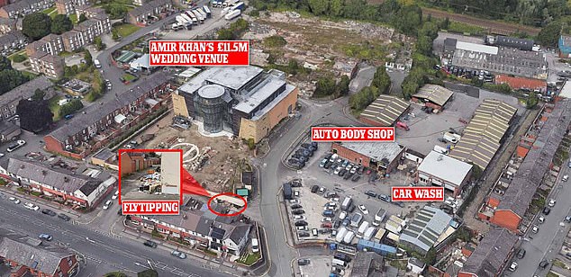 The £11.5million hall sits in a Bolton location close to an auto body shop and a car wash