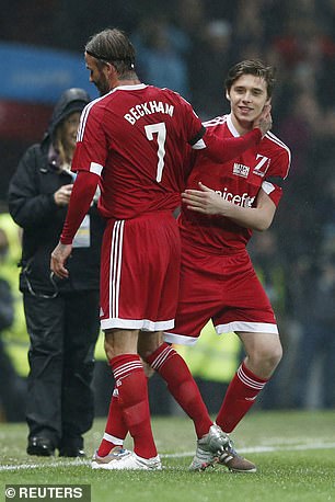 They would later take to the same pitch in a charity match, which David labelled a 'special moment'