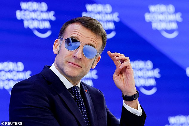 The French Premier has also been seen sporting mirrored aviator style sunglasses while meeting other world leaders