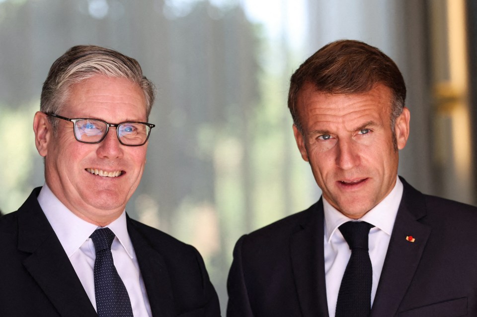 Britain's Prime Minister Keir Starmer and France's President Emmanuel Macron at the Sharm El-Sheikh Peace Summit.