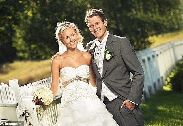 The author is pictured with his wife, JoanMarie Asher, on their wedding day in the early 2000s