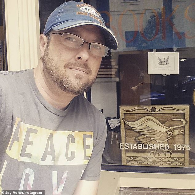 It's been seven years since anybody has heard much from Thirteen Reasons Why author Jay Asher (pictured). Much like the main character in his hit novel, he's been forced into hiding after vicious rumors circulated about his personal life, and he even contemplated suicide