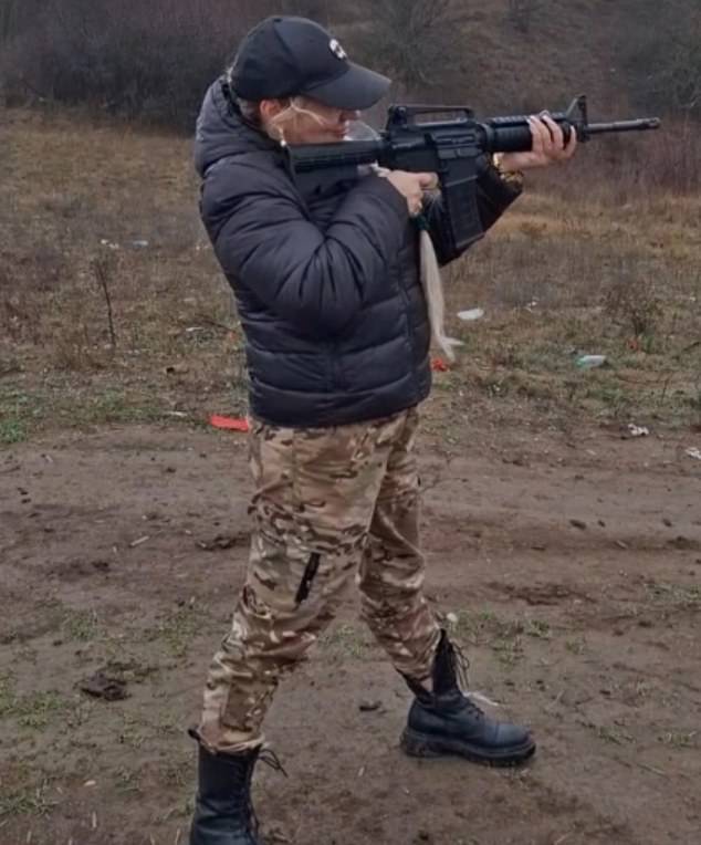 She also posts pictures of herself posing on the battlefield, a mentor guiding her students