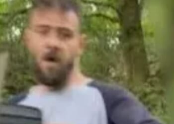 Thug revved chainsaw at dog walker before 'chopping' him with tool after row while cutting down trees