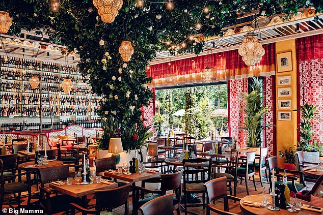 Instagrammable: Circolo Popolare in Manchester, which has a faux horticultural display in the centre of the restaurant and bottles like books on the walls