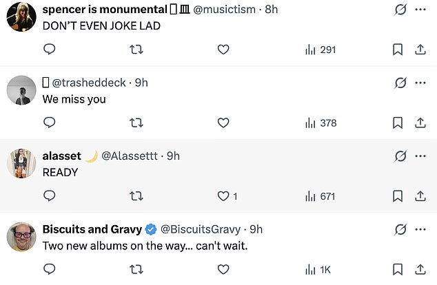 However, other eagle-eyed fans ignored all the speculation and insisted they are teasing the release of their new album