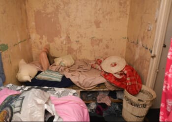 Squalid ‘prison cell’ where mum-of-ten, 56, known as ‘The Witch’ kept slave for 25 YEARS revealed