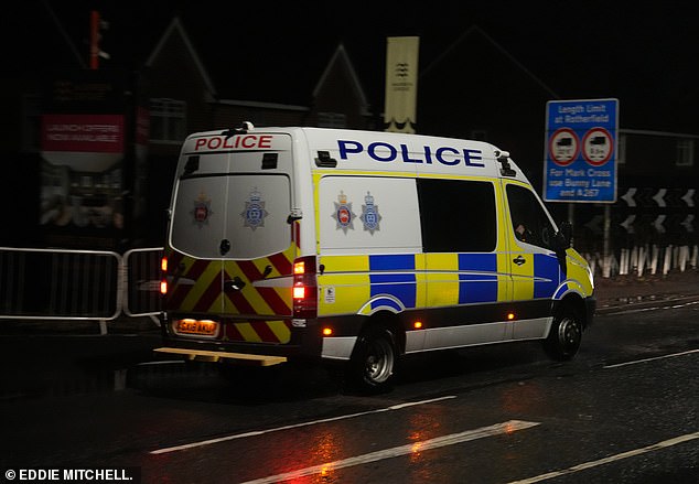 A large police presence has remained at the camp on Thursday morning