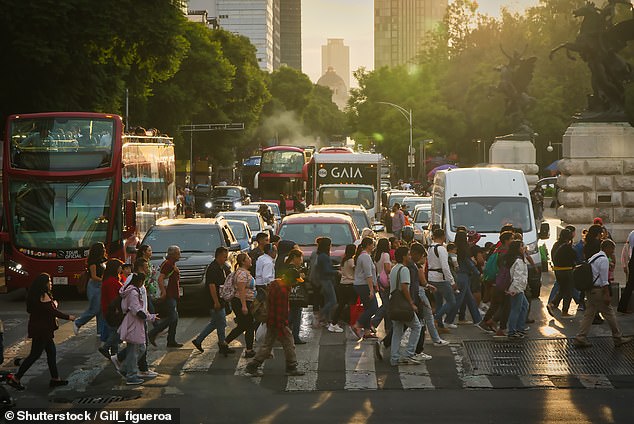 In terms of average congestion, Mexico City has the worst in the world, according to the index - with 75.9%