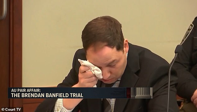 He was previously seen crying in court when the dispatch call Magalhães made to police officers was played in court last week