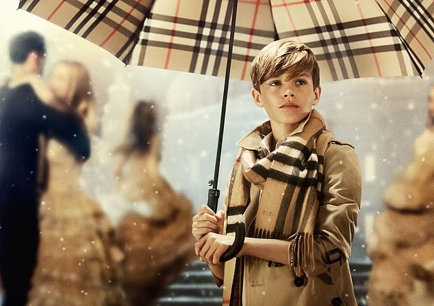 Brooklyn's younger brother Romeo, then 11, had also modelled for Burberry in 2012