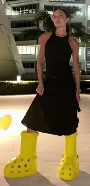 Victoria had previously swore she would never wear Crocs