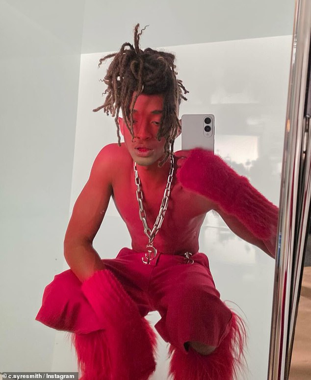 Explaining his debut collection this week, Jaden said, 'This collection is inspired by the history of working men throughout the centuries'