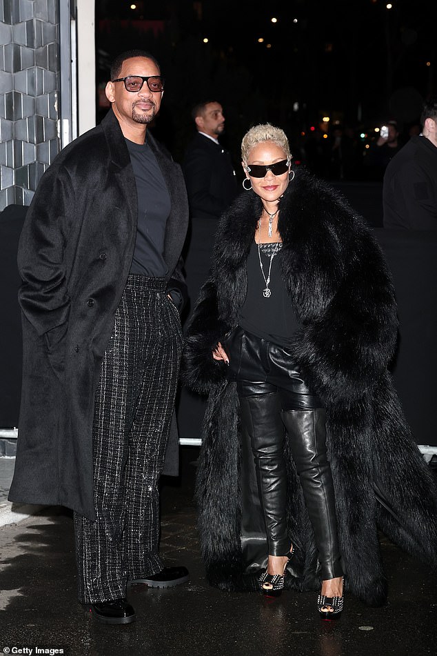 Jaden was joined at Paris Fashion Week by his mother Jada, 54, and father Will, 57