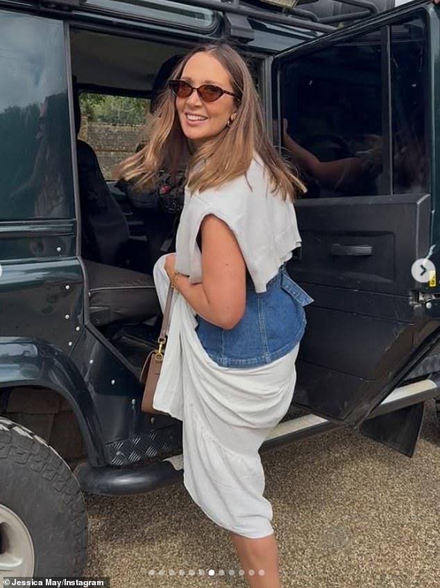 But after two further 'hellish' years of 'lies, gaslighting and tears' and Jessica (pictured) 'begging' for him to stay, the former primary school teacher-turned-content creator was left alone with their two children, now aged nine and four