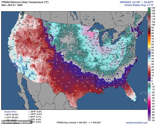 Along with the snow and ice, the US will face brutal, cold temperatures