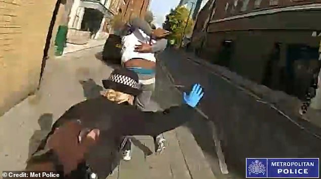 Met Police footage of arrests after using facial recognition cameras. On average, one suspect has been arrested every 34 minutes when the cameras are operating