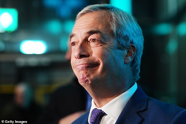 Nigel Farage, pictured on Monday, said there would be 'no deal with dishonest people that don't deserve our trust' and Reform believes it is 'still gaining solid support'